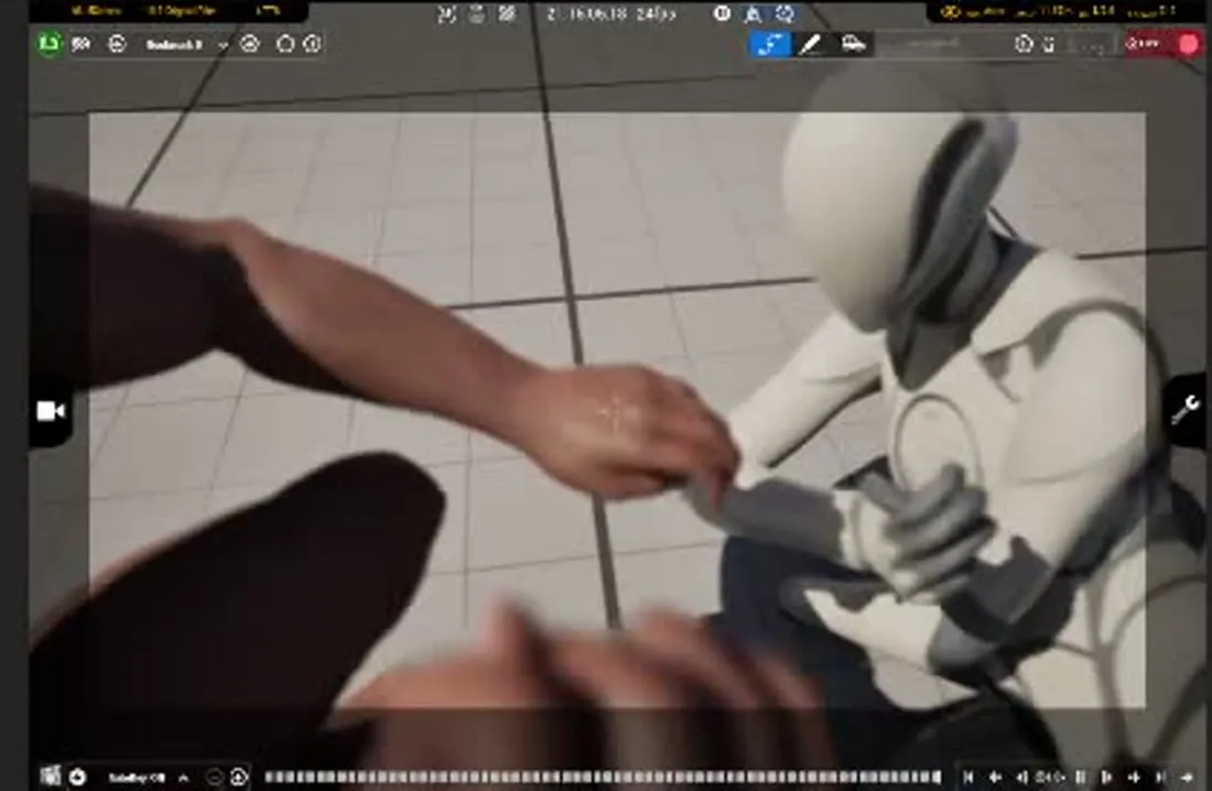 Captured hand detail played back on a character in Unreal Engine